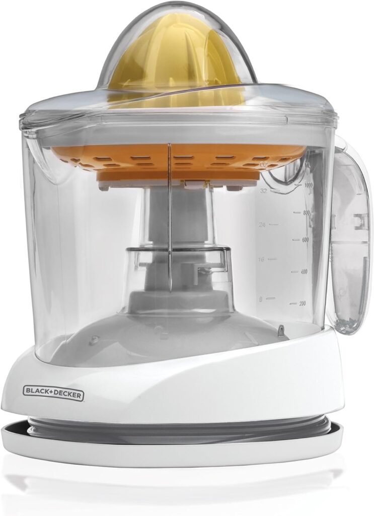 BLACK+DECKER 32oz Electric Citrus Juicer, CJ625, Pressure Activated, Adjustable Pulp Control, Dishwasher-Safe