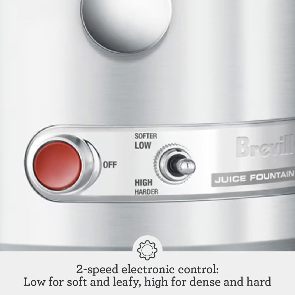 Breville Centrifugal Juicer, 800JEXL Juice Fountain Elite, Brushed Stainless Steel