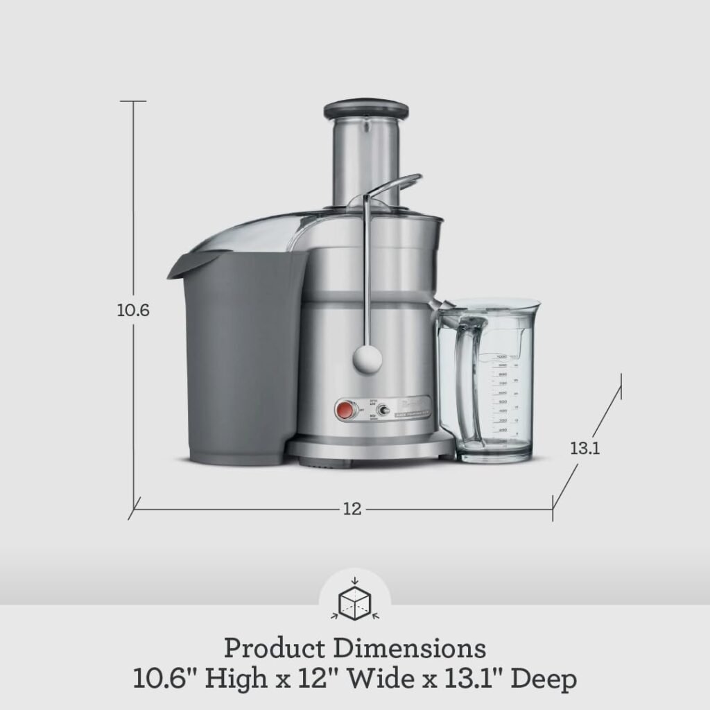 Breville Centrifugal Juicer, 800JEXL Juice Fountain Elite, Brushed Stainless Steel