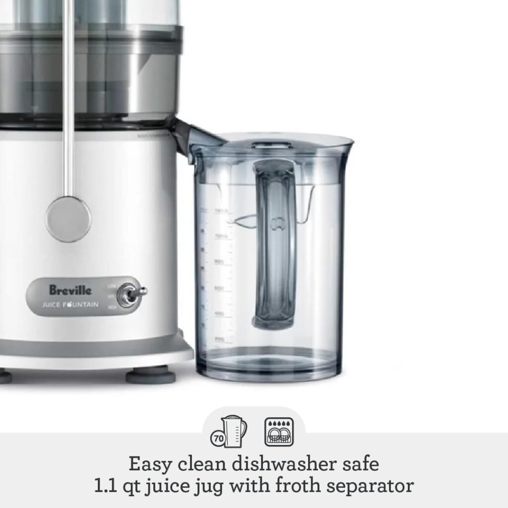 Breville the Juice Fountain Plus Centrifugal Juicer, JE98XL, Brushed Stainless Steel