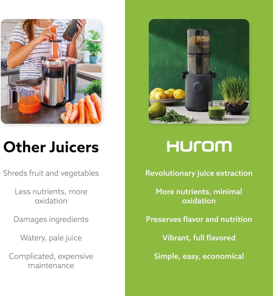 Hurom H310A Personal Self Feeding Slow Masticating Juicer (H310A Lavender)