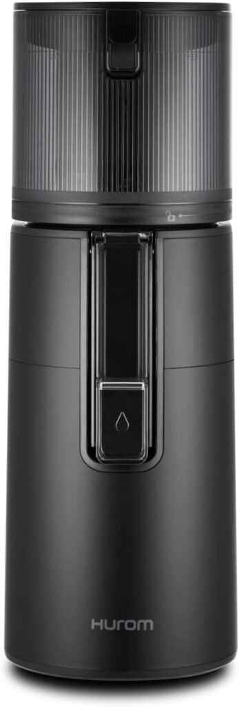 Hurom H400 Easy Clean Slow Juicer, Matte Black | Hands Free | Hopper Fits Whole Produce | Quiet Motor | Scrub Free Cleaning | BPA Free | Easy Assembly | Healthy Living | Cold Press Masticating Juicer