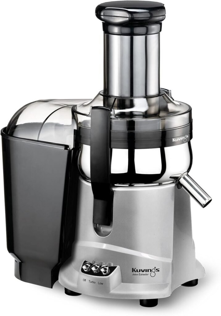 Kuvings NJ-9500U Centrifugal Juice Extractor- Higher Nutrients and Vitamins, BPA-Free Components, Easy to Clean, Ultra Efficient 350W -Silver