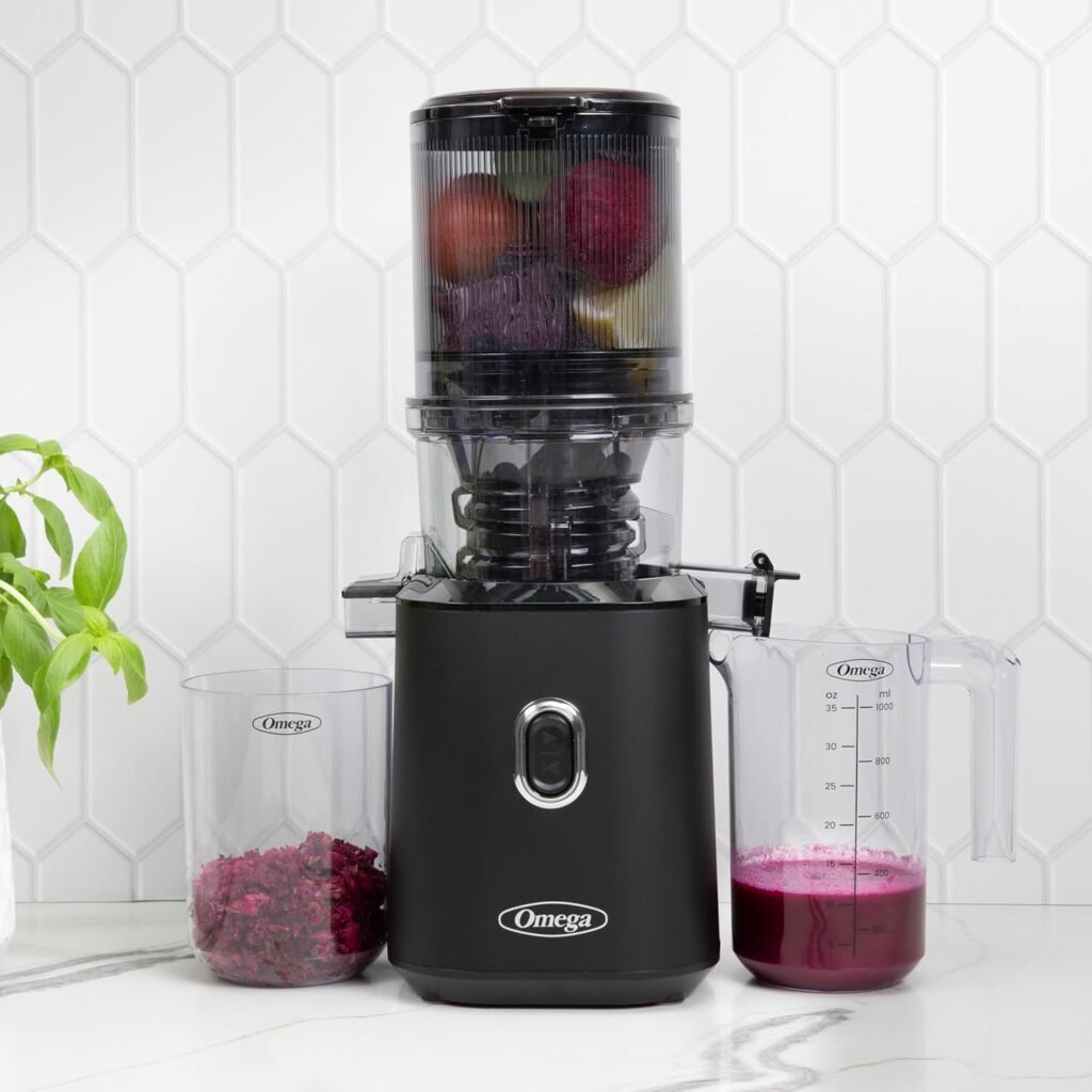 Omega Time Saving Batch Juicer, Cold Press Juicer, Black